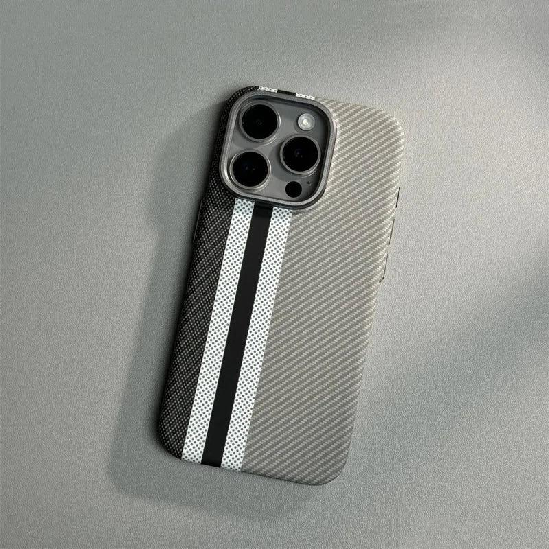 Cute Phone Cases for iPhone 12, 13, 14, 15, and Pro Max models - Carbon Fibre Hard PC Armor Cover - TSP200 - Touchy Style