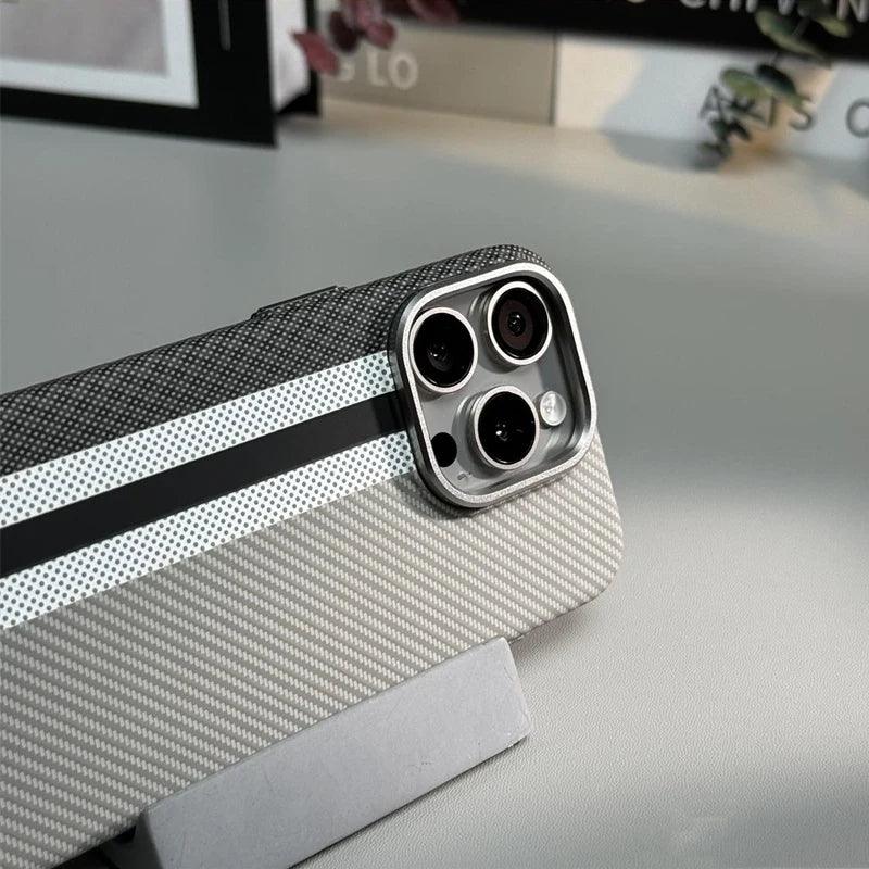 Cute Phone Cases for iPhone 12, 13, 14, 15, and Pro Max models - Carbon Fibre Hard PC Armor Cover - TSP200 - Touchy Style