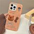 Cute Phone Cases For iPhone 13, 14, 15, and 16 Pro Max - Cartoon 3D Bear, Coffee, and Bow Design - TSP444 - Touchy Style