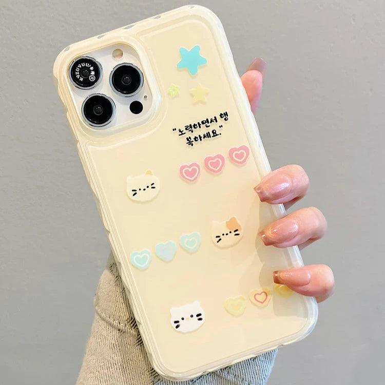 Cute Phone Cases for iPhone 13, 14, and 15 Pro Max - Candy Color Rabbit Cat Cartoon Soft Cover - TSP216 - Touchy Style