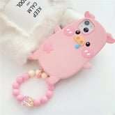 Cute Phone Cases For iPhone 14, 12, 11, 13, 15 Pro Max - Cartoon Funny Snot Pig - Soft Cover - TSP252 - Touchy Style