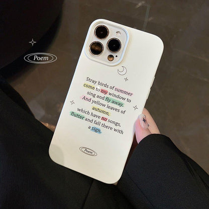 Cute Phone Cases for iPhone 14 13 12 11 Pro Max Xr Xs Max 7 8 14 Plus - Retro Starry Sky Romantic Poems Art - Touchy Style .