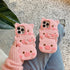 Cute Phone Cases for iPhone 14, 13, 12, and 11 Pro Max models - 3D Funny Pigs - Soft Silicone Cover - TSP251 - Touchy Style