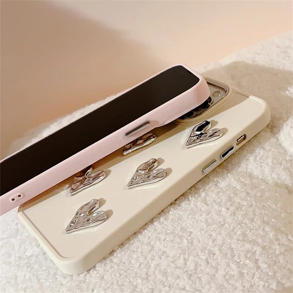 Cute Phone Cases for iPhone 14 Pro Max, 13, 12, 11, X, XS, XR, 7, and 8 Plus - 3D Heart Candy Color Cover - TSP360 - Touchy Style