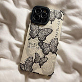 Cute Phone Cases for iPhone 14 Pro Max, 13, 12, 11, XS, XR, 7, 8 Plus - Fashion Butterfly Leather - Touchy Style .