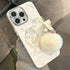 Cute Phone Cases for iPhone 15, 13, 14 Pro Max, and 11 - Dreamy Horse Pattern with Hairball Pendant - TSP359 - Touchy Style