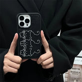 Cute Phone Cases for iPhone 15, 14, 12, 13, and Pro Max - Glitter Cat, Black Bumper Cover - TSP457 - Touchy Style