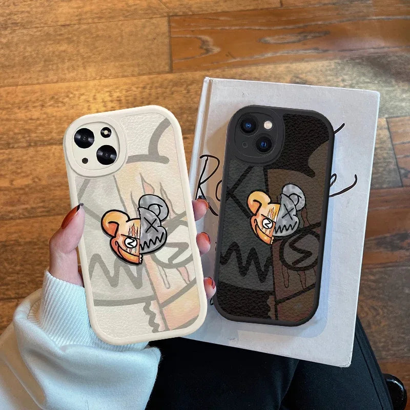 Cute Phone Cases for iPhone 15, 14, 13, 12, 11 Pro, 15 Pro, 14 Pro Max, 7, 8 Plus, X, XR, XS Max, XS, and SE 2020, 2022 - Scary Cartoon Pattern - TSP410 - Touchy Style