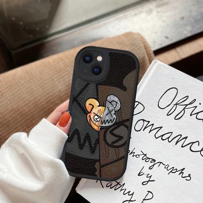 Cute Phone Cases for iPhone 15, 14, 13, 12, 11 Pro, 15 Pro, 14 Pro Max, 7, 8 Plus, X, XR, XS Max, XS, and SE 2020, 2022 - Scary Cartoon Pattern - TSP410 - Touchy Style