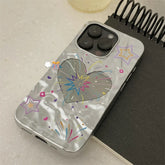 Cute Phone Cases for iPhone 15, 14, 13, 12, 11, Pro Max, X, XR, and XS Max - Heart Fireworks Back Cover - TSP451 - Touchy Style