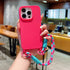 Cute Phone Cases For iPhone 15, 14, 13, 12, 11, XR, XS Max, Pro, and Plus models - Plain Color with Wrist Chain - TSP472 - Touchy Style