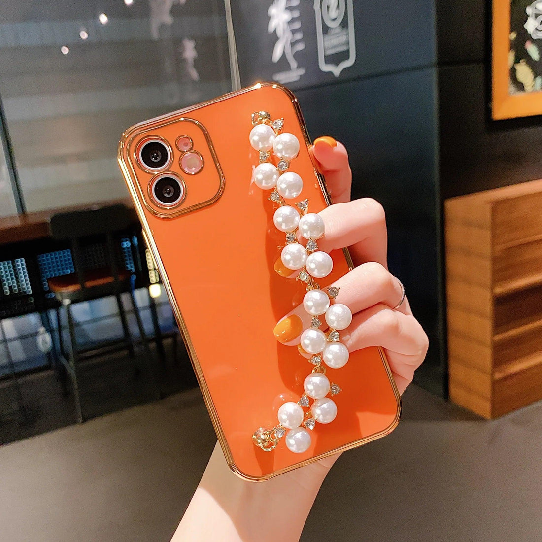 Cute Phone Cases For iPhone 15, 14, 13, 12, 12Pro Max, 11, 11Pro Max, X, XR, Xs max, 7, 8Plus, SE2020 Pearl Bracelet Pattern - Touchy Style