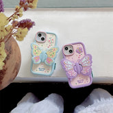 Cute Phone Cases For iPhone 15, 14, 13, 12, and 11 Pro Max - Big Butterfly Holder - Soft Cover - TSP258 - Touchy Style