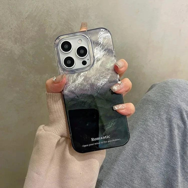 Cute Phone Cases for iPhone 15, 14, 13, 12, and 11 Pro Max - Black Gray Glacier Cover - TSP214 - Touchy Style