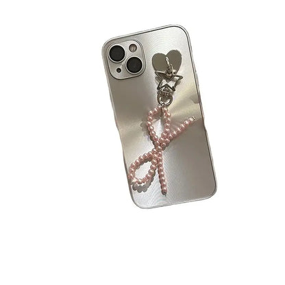 Cute Phone Cases for iPhone 15, 14, 13, 12, and 11 Pro Max - Bowknot Pendant, Laser Bumper Cover - TSP450 - Touchy Style