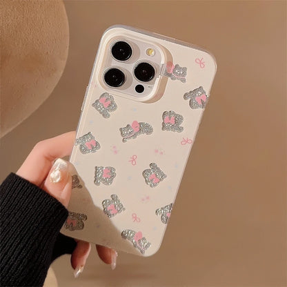 Cute Phone Cases for iPhone 15, 14, 13, 12, and more - Bowknots, Playful Cats, and a Fun 3D Bear Pendant - TSP356 - Touchy Style