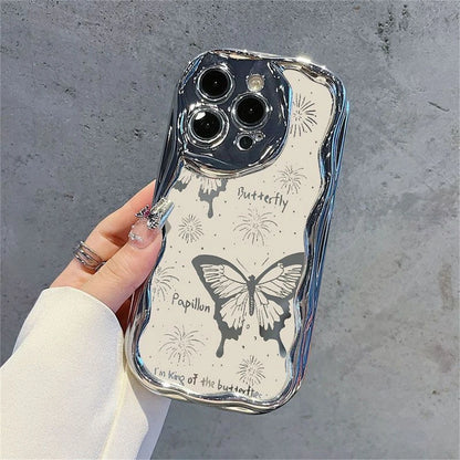 Cute Phone Cases for iPhone 15, 14, 13, 12, or 11 Pro Max or the new 14 or 15 Plus - Fireworks Butterfly Wavy Pattern - TSP342 - Touchy Style