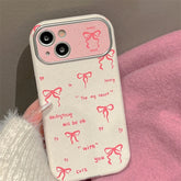 Cute Phone Cases for iPhone 15, 14, 13, 12, or 11 Pro Max - Pink Bowknot & Mini Pearls - TSP458 - Touchy Style