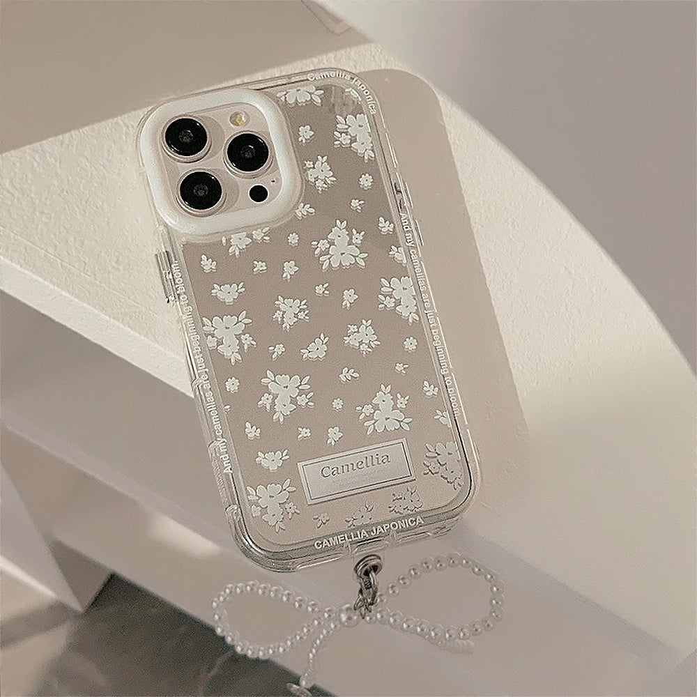 Cute Phone Cases for iPhone 15, 14, 13, 12 Pro Max, 14, 15 Plus, 11, X, XS, XR, and XS Max - Mirror Camellia Flower - TSP343 - Touchy Style