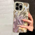 Cute Phone Cases For iPhone 15, 14, 13, 12 Pro Max, and 11 Pro models - Laser Gradient Feather Pattern - TSP522 - Touchy Style