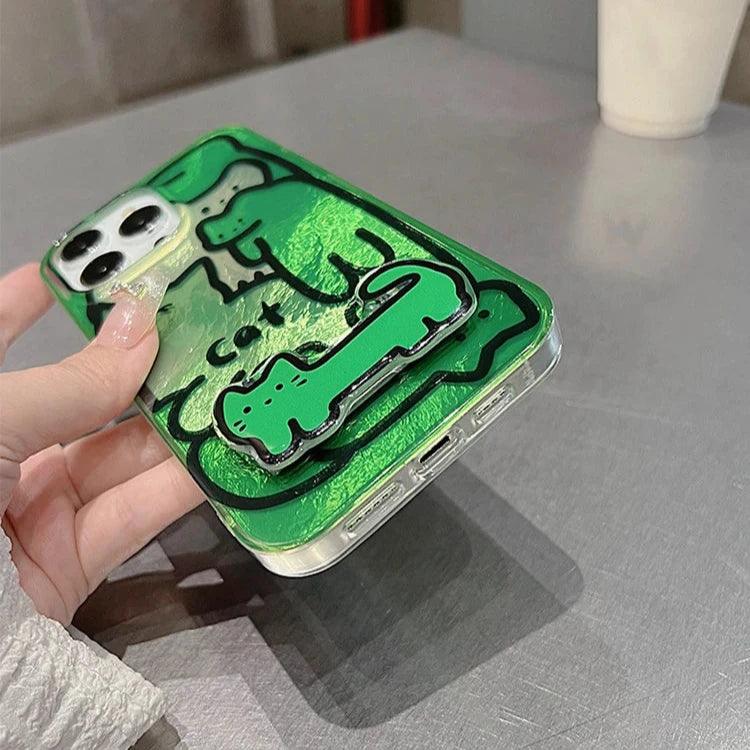 Cute Phone Cases for iPhone 15, 14, 13, and 12 Pro Max - Funny Line Drawing - Holder Stand - TSP220 - Touchy Style