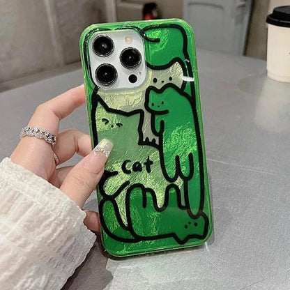 Cute Phone Cases for iPhone 15, 14, 13, and 12 Pro Max - Funny Line Drawing - Holder Stand - TSP220 - Touchy Style