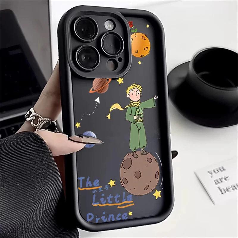 Cute Phone Cases For iPhone 15, 14 Pro Max, 13, 12, 11, XS, XR, X, 7, 8 Plus - Graffiti Planet - The Little Prince - TSP232 - Touchy Style