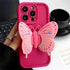 Cute Phone Cases for iPhone 15, 14 Pro Max, 13, 12, XR, XS, 7, and 8 Plus - 3D Butterfly Stand - TSP323 - Touchy Style