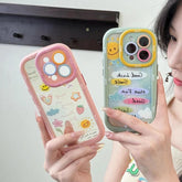 Cute Phone Cases for iPhone 15 Pro Max, 14, 13, 11, and 12 - Graffiti Oil Painting Acrylic Back Cover - TSP218 - Touchy Style