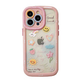 Cute Phone Cases for iPhone 15 Pro Max, 14, 13, 11, and 12 - Graffiti Oil Painting Acrylic Back Cover - TSP218 - Touchy Style