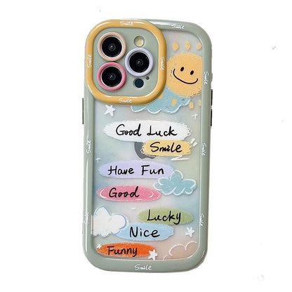 Cute Phone Cases for iPhone 15 Pro Max, 14, 13, 11, and 12 - Graffiti Oil Painting Acrylic Back Cover - TSP218 - Touchy Style