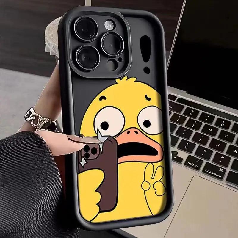 Cute Phone Cases For iPhone 15 Pro Max, 14, 13, 12, 11 Pro, XS, XR, X, 7, and 8 Plus - Cartoon Duck - Candy Cover - TSP235 - Touchy Style