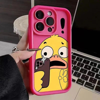 Cute Phone Cases For iPhone 15 Pro Max, 14, 13, 12, 11 Pro, XS, XR, X, 7, and 8 Plus - Cartoon Duck - Candy Cover - TSP235 - Touchy Style