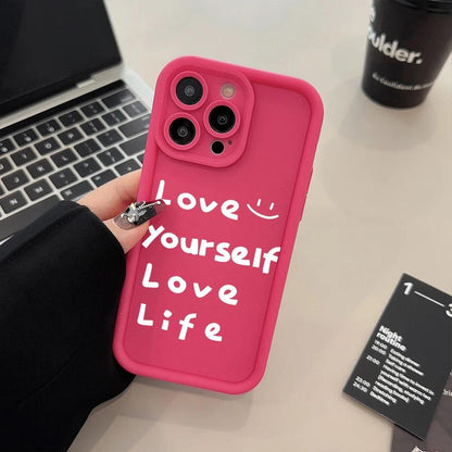 Cute Phone Cases For iPhone 15 Pro Max, 14, 13, 12, 11, XS, X, XR, 7, 8, 15 Plus, and SE 2022 - Life Slogan - Candy Cover - TSP227 - Touchy Style