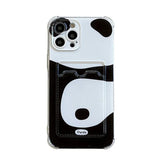 Cute Phone Cases for iPhone 15 Pro Max, 14, 13, 12, and 11 - Lovely Panda - Card Slot - TSP267 - Touchy Style