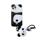 Cute Phone Cases for iPhone 15 Pro Max, 14, 13, 12, and 11 - Lovely Panda - Card Slot - TSP267 - Touchy Style