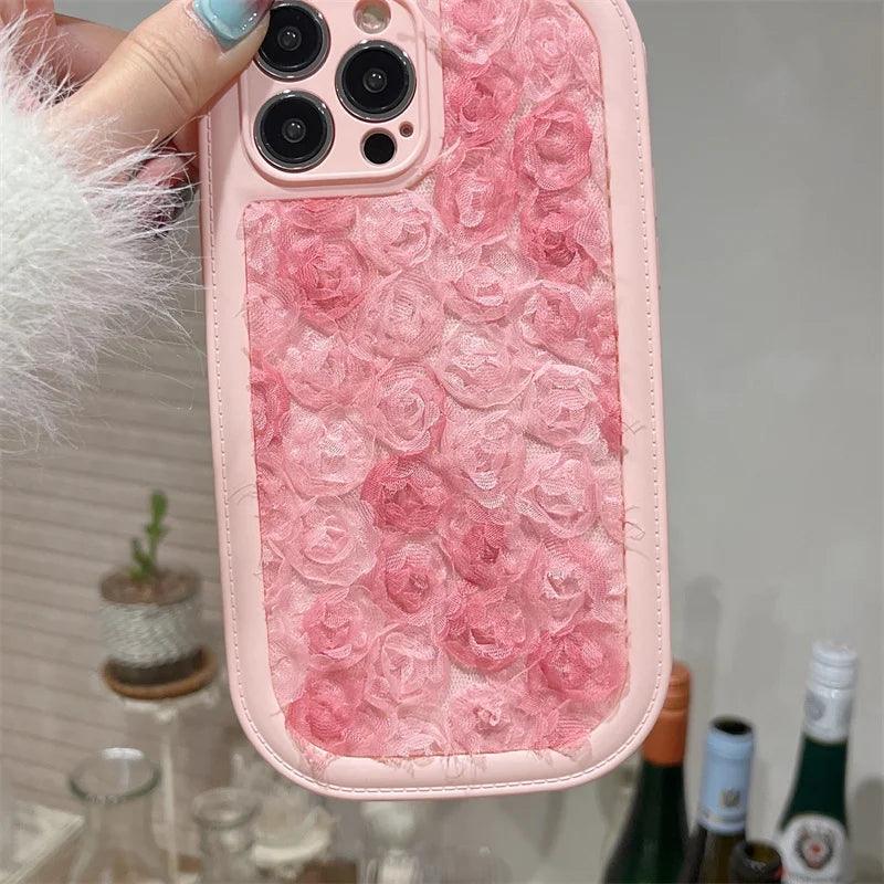 Cute Phone Cases for iPhone 15 Pro Max, 15 Plus, 14, 13, 12, and 11 - Pink Flowers - Girly Back Cover - TSP259 - Touchy Style