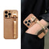 Cute Phone Cases For iPhone 16, 15, 14, 13, 12, 11 Pro Max, XR, X, and Xs Max with Wrist Chain - Plain Leather - TSP487 - Touchy Style