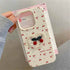 Cute Phone Cases for iPhone 16, 15, 14, 13, 12, and 11 Pro Max - 3D Cherry Bowknot - Leather Cover - TSP362 - Touchy Style