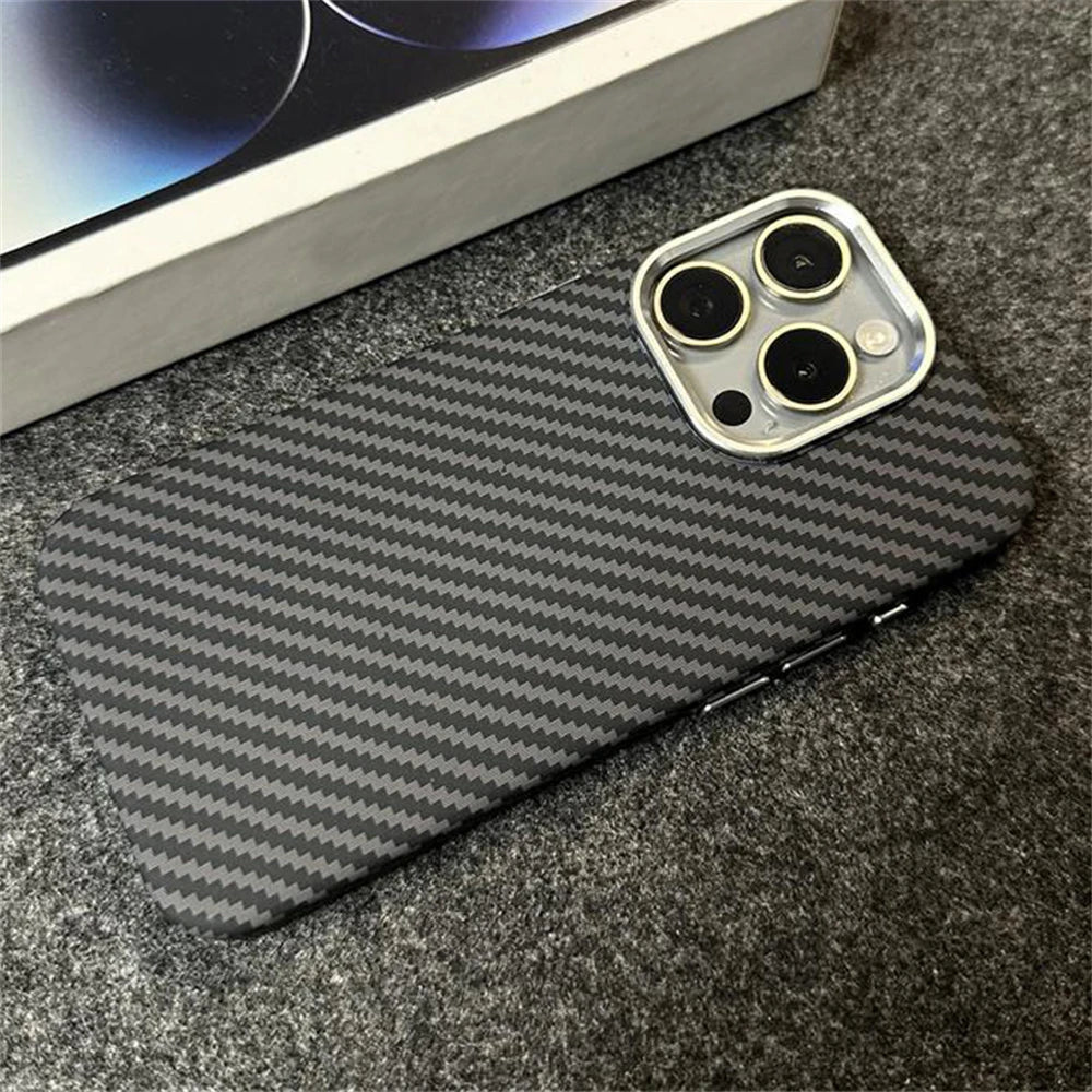 Cute Phone Cases For iPhone 16, 15, 14, 13, and 12 Pro Max models - Hit color Carbon fiber Texture - Hard PC Cover - TSP417 - Touchy Style