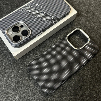 Cute Phone Cases For iPhone 16, 15, 14, 13, and 12 Pro Max models - Hit color Carbon fiber Texture - Hard PC Cover - TSP417 - Touchy Style