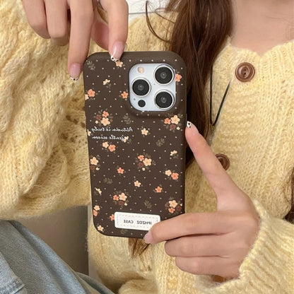 Cute Phone Cases for iPhone 16, 15, 14, 13, and 12 Pro Max - Polka Dots with Flowers - Leather Covers - TSP332 - Touchy Style