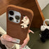 Cute Phone Cases For iPhone 16, 15, 14, 13 Pro Max - 3D Cartoon Cat Plush - TSP325 - Touchy Style