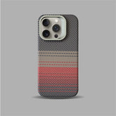 Cute Phone Cases For iPhone 16, 15, 14, and 13 Pro Max - Metal Holder, Silver Sand Carbon Fiber Pattern - TSP413 - Touchy Style