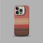 Cute Phone Cases For iPhone 16, 15, 14, and 13 Pro Max - Metal Holder, Silver Sand Carbon Fiber Pattern - TSP413 - Touchy Style