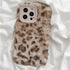 Cute Phone Cases for iPhone 16, 15, 14, or 13 Pro Max - Fluffy Plush Leopard Print - TSP439 - Touchy Style