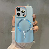 Cute Phone Cases For iPhone 16, 15, 14 Plus, 12, and 13 Pro Max - Striped Matte Magnetic Hard Cover - TSP414 - Touchy Style