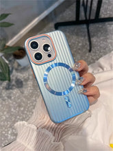 Cute Phone Cases For iPhone 16, 15, 14 Plus, 12, and 13 Pro Max - Striped Matte Magnetic Hard Cover - TSP414 - Touchy Style