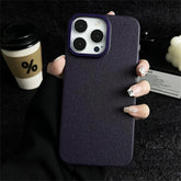 Cute Phone Cases For iPhone 16, 15, 14 Plus, 13, and 12 Pro Max - Leather Texture Hard PC Thin Cover - TSP424 - Touchy Style