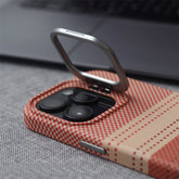 Cute Phone Cases For iPhone 16 Plus, 15, 14, and 13 Pro Max - With Metal Holder - Carbon Fiber Pattern - TSP420 - Touchy Style